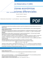 Aplicaciones Económicas de Ecuaciones Diferenciales