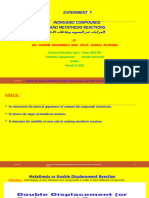 Experiment 7 Inorganic Compounds and Metathesis Reactions