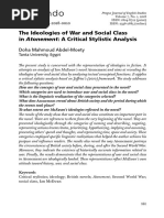 The Ideologies of War and Social Class in Atonemen