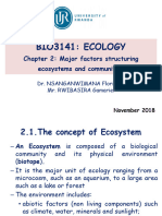 BIO3141 Lect 2 Ecosystem Factors