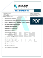 10th Class - (PCB) - PREBOARD - 01 (29-01-2023)