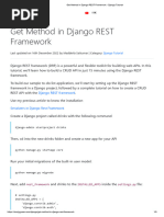 Get Method in Django REST Framework - Django Tutorial