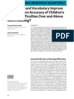 Do Spelling and Vocabulary Improve Classification Accuracy of Children's Reading Difficulties Over and Above Word Reading