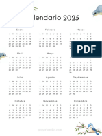 Calendario 2025 Vertical Pajaritos