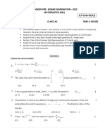 Common Pre - Board Examination - 2023 Mathematics (041) Q P Code 65/4/1 Max - Marks: 80 Class: Xii Time: 3 Hours