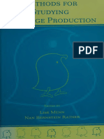 Methods For Studying Language Production-Menn, Lise Ratner, Nan Bernstein