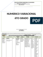 Malla Curricular Matematica 6, 7 y 8 Grado 2024