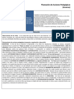 Planeación de Acciones Pedagógicas (Anverso)