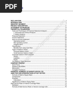 Financial Analysis - Maruti Udyog Limited