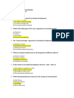 Curriculum Development Examination