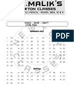 FINAL NSO-SOF-2017 (11th STD.) Answer Key