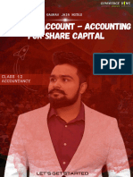 Company Account - Accounting For Share Capital: Class 12 Accountancy