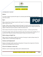 9TH Class Science Chapter 08 - Motion