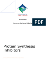 Lecture 4 Protien Synthesis Inhibitors