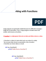 Working With Functions