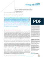 Mixing On and Off Field Measures For Biodiversity