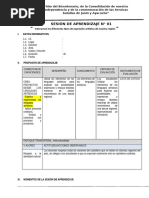 Esquema Sesión de Aprendizaje