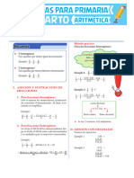 Adición y Sustracción de Fracciones y Decimales para Cuarto de Primaria