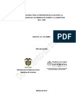 Proyecto - Plan Nacional para La Prevención de Las Neumociosis Del Carbón y Otras