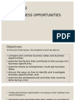 Module 9 Business Opportunities