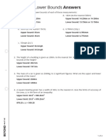 Upper and Lower Bounds - Answers