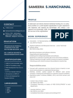 Blue Simple Professional CV Resume