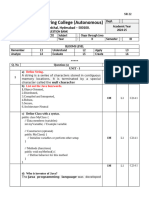 Question Bank With Answers - OOPs Through JAVA - Total 5 Units