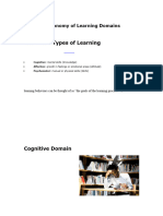 Bloom's Taxonomy of Learning Domains