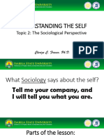 Topic 2 - Sociological Self