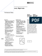 Low Input Current, High Gain Optocouplers: Technical Data