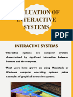 Module 9 - Evaluation of Interactive Systems - Tad