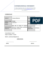 Course Plan For CB (PEM306)