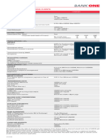 Bank One - Mauritius - Tariffs and Charges Guide