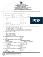 First Quarterly Examination in Mathematics 10