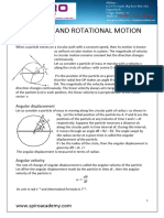 Circular and Rotational Motion