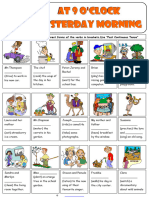 Past Continuous Tense Picture Exercises Worksheet