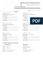 Graphing Polynomial Functions