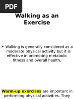 Walking As An Exercise