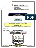 English FAL P3 Grade 10 Nov 2017