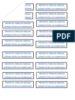 Etiquetas Proyecto Feria de Ciencias