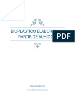 Bioplástico Elaborado A Partir de Almidón