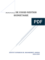 Cours de Gestion Budgetaire 2024-2015 Ism-Adonai