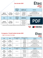 Cronograma - Provao Paulista 2024