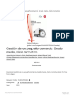 Gestión de Un Pequeño Comercio. Grado Medio, Ciclo Rormativo - Libgen