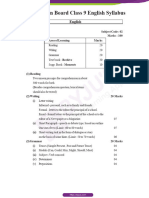 Rajasthan Board Class 9 English Syllabus