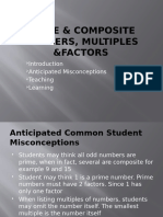 Prime & Composite Numbers, Multiples &factors