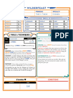 Wilderfeast - Pregen Character Sheets