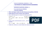 MATLAB Programming - BEC358B - Important Questions - Module Wise - 1