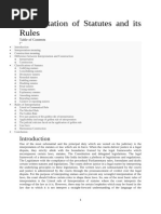 Interpretation of Statutes and Its Rules