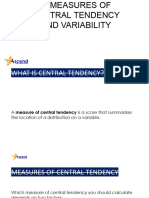 Measures of Central Tendency and Variability